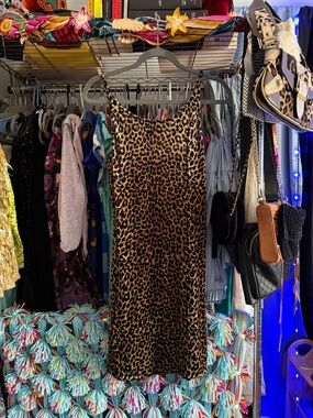 y2k Leopard Print Slip Dress - Animal Print Cami Dress
